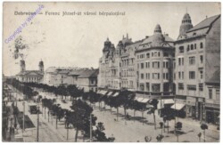 ak145801 Debrecen, Ferenc József-út városi bérpalotával
