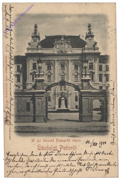 Pécs, M. kir. Honvéd Hadapród iskola