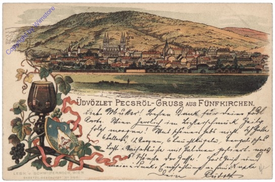 Pécs, Gruss aus Fünfkirchen