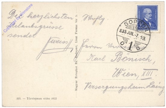 Sopron (Szany), Grabenrunde mit Grandhotel Pannonia