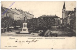 ak146023 Sopron (Szany), Széchenyiplatz und Monument