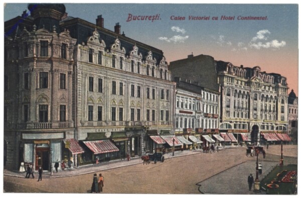 Bukarest, Calea Victoriei cu Hotel Continental