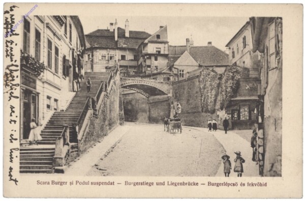 Sibiu (Hermannstadt), Burgerstiege und Liegenbrücke
