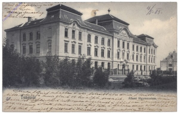 Timisoara (Temeschburg), Allami fögymnasium