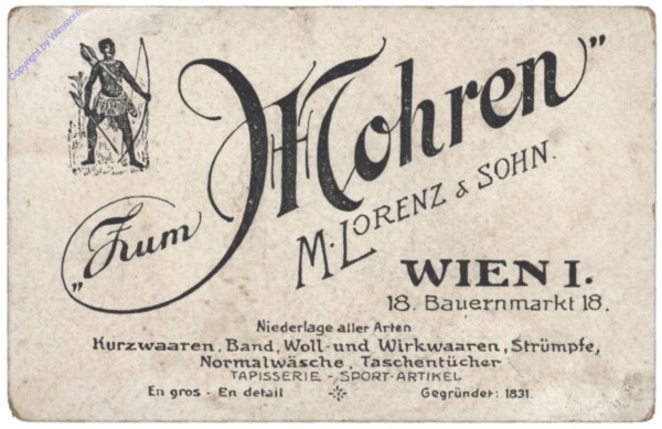 Werbekarte: Katzenmutter mit Kätzchen
