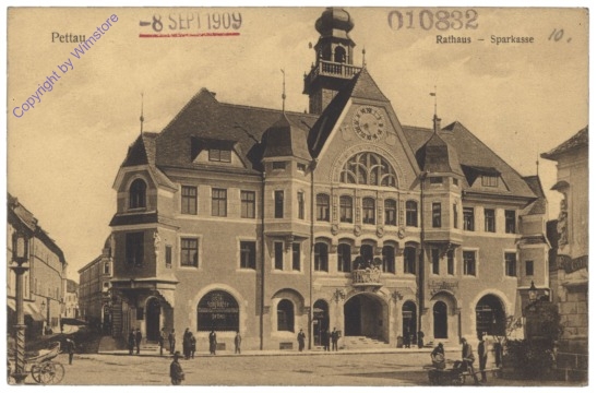 Ptuj (Pettau), Rathaus Sparkasse