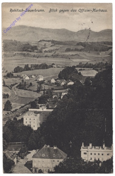 Rogaska Slatina (Rohitsch-Sauerbrunn), Blick gegen das Offizier-Kurhaus