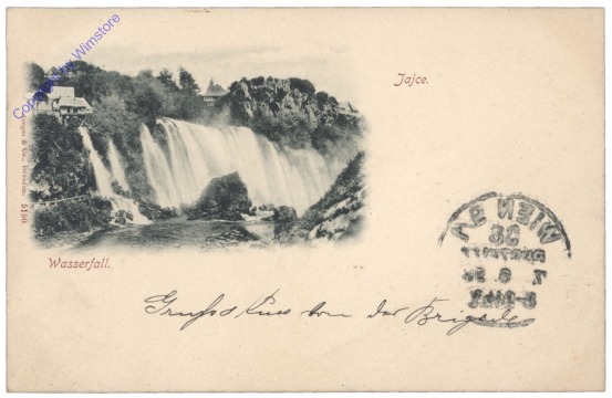 Jajce, Wasserfall
