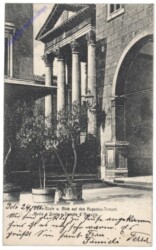 Pula (Pola), Dante-Büste und Blick auf den Augustus-Tempel