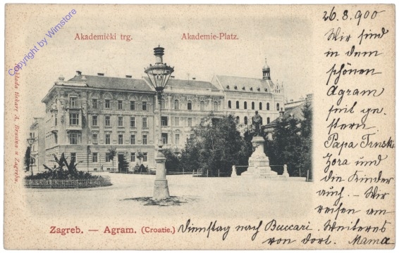 ak147885 Zagreb, Akademie-Platz