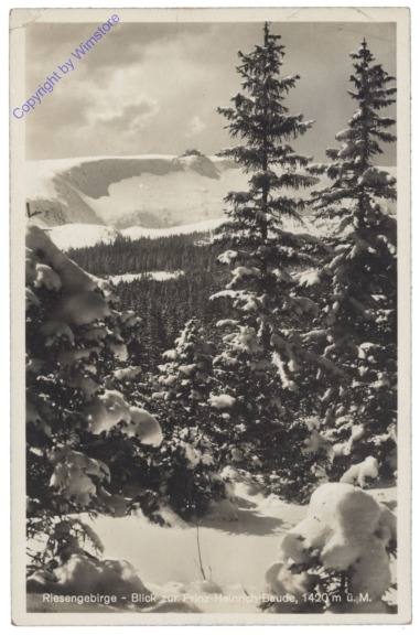 Bauden, Riesengebirge, Blick zur Prinz-Heinrich-Baude