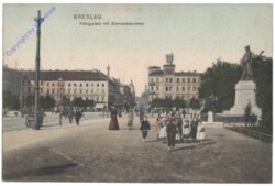 Breslau (Wroclaw), Königsplatz mit Bismarckdenkmal