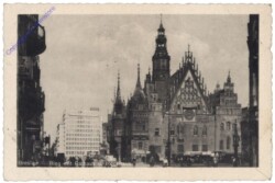 Breslau (Wroclaw), Ring mit Rathaus und Hochhaus