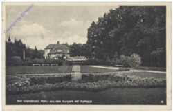 Cieplice Slaskie-Zdroj (Bad Warmbrunn), Motiv aus dem Kurpark mit Rathaus