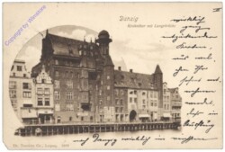 ak148058 Danzig, Krahnthor mit Langebrücke