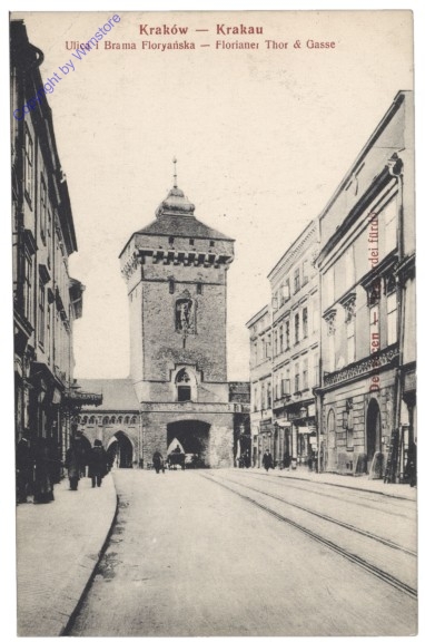 Krakow (Krakau), Florianer Thor & Gasse