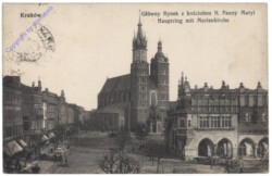 ak148190 Krakow (Krakau), Hauptring mit Marienkirche