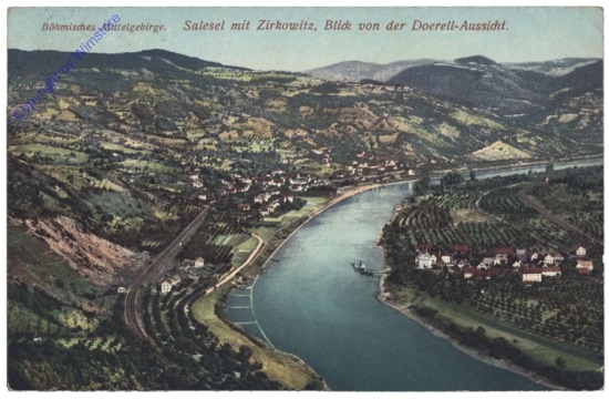 Zerkowice (Zirkowitz), Salesel mit Zirkowitz, Blick von der Doerell-Aussicht