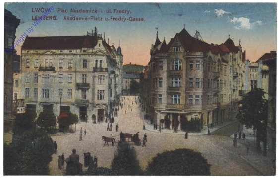 ak148589 Lwiw (Lemberg), Akademie-Platz u. Fredry-Gasse