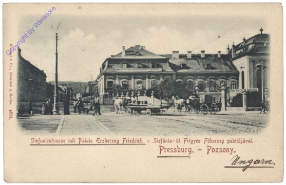 Bratislava, Stefaniestrasse mit Palais Erzherzog Friedrich