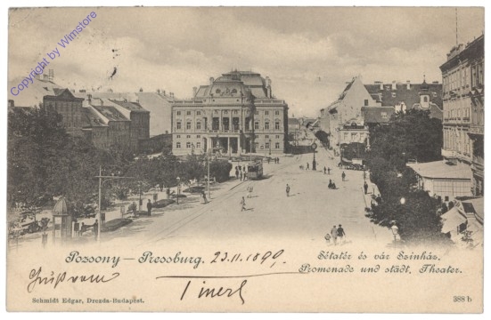 Bratislava, Promenade und städt. Theater