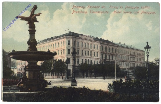 Bratislava, Theaterplatz, Hotel Savoy und Palugyay