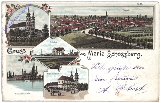 ak149388 Sastin-Straze, Gruss aus Maria Schossberg