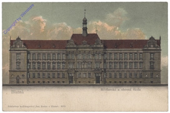 ak149523 Blatna, Mestanska a obecna skola