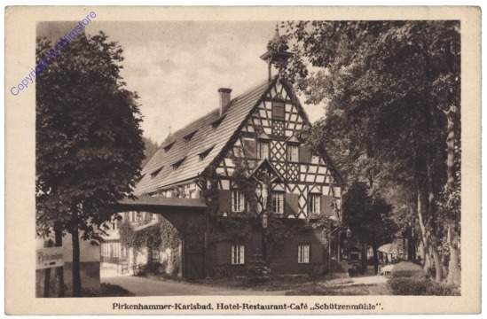 ak149552 Brezova (Pirkenhammer), Hotel-Restaurant-Cafe "Schützenmühle"