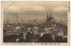 Brno (Brünn), Blick vom Spielberg gegen den Dom