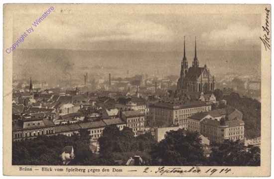 Brno (Brünn), Blick vom Spielberg gegen den Dom