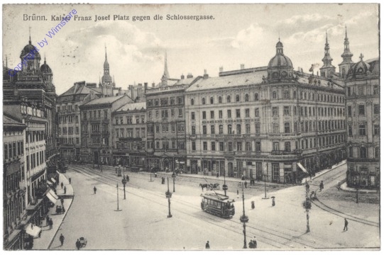 Brno (Brünn), Kaiser Josef Platz gegen die Schlossergasse
