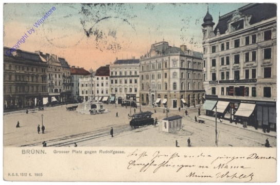 Brno (Brünn), Großer Platz gegen Rudolfgasse