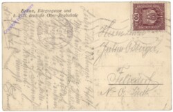 Brno (Brünn), Bürgergasse und k.k. II. deutsche Ober-Realschule