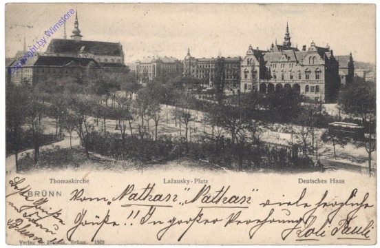 Brno (Brünn), Lazanskyplatz, Deutsches Haus