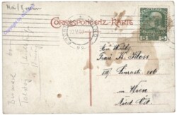 Brno (Brünn), Blick v. Franzensberg gegen die Elisabethstr. m.d. Protest. Kirche