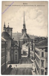 Brno (Brünn), Spielberg, Jesuitengasse mit Garnisonskirche, St. Jakobskirche