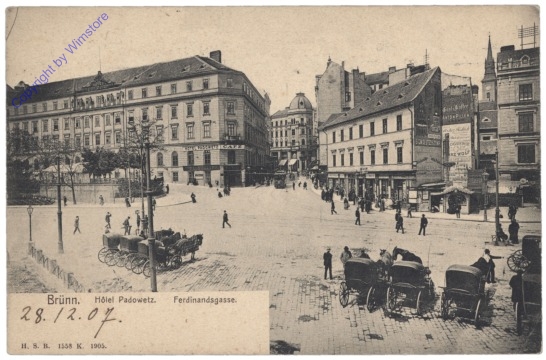 Brno (Brünn), Hotel Padowetz, Ferdinandsgasse