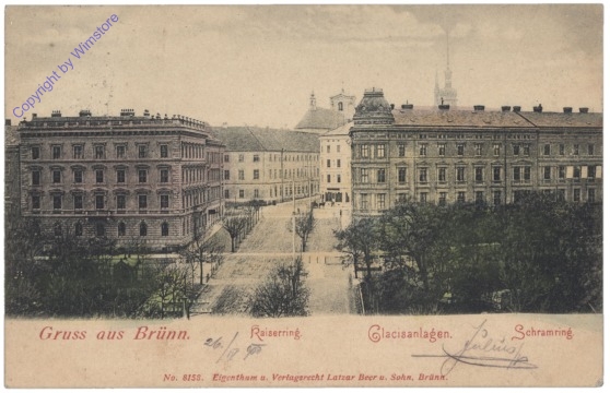 Brno (Brünn), Kaiserring, Glacisanlagen, Schramring