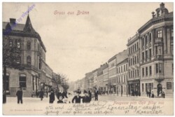 Brno (Brünn), Neugasse von Cafe Biber aus