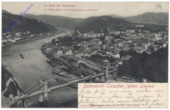 ak150032 Decin (Tetschen), An Bord des Dampfers