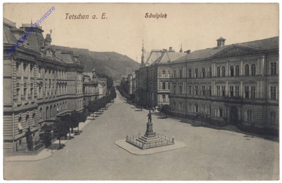 ak150043 Decin (Tetschen), Schulplatz