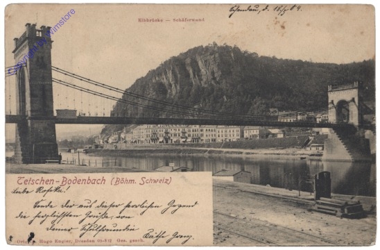 ak150063_1 Decin (Tetschen), Eibbrücke - Schäferwand