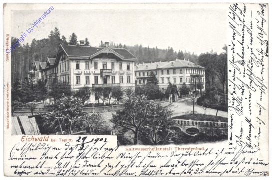 Dubi (Eichwald), Kaltwasserheilanstalt Theresienbad