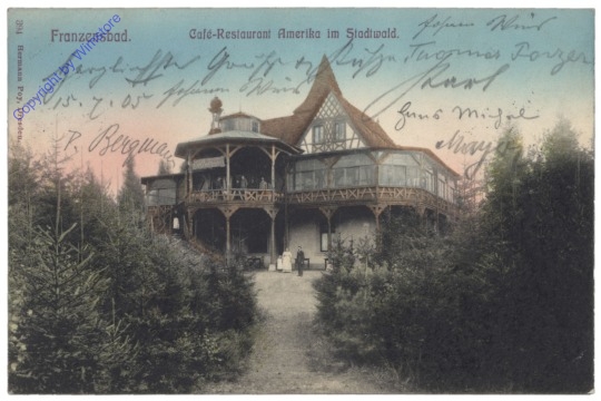 Frantiskovy Lazne (Franzensbad), Cafe-Restaurant Amerika im Stadtwald