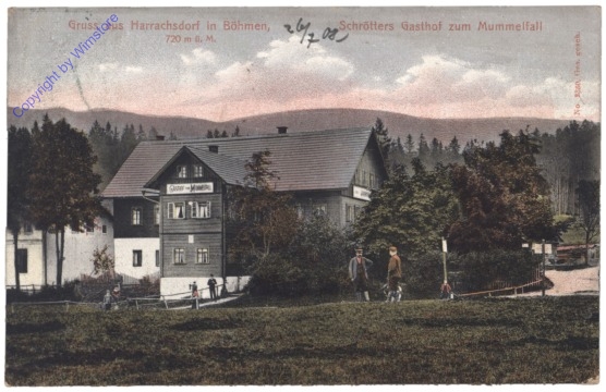 Harrachov (Harrachsdorf), Schrötters Gasthof zum Mummelfall