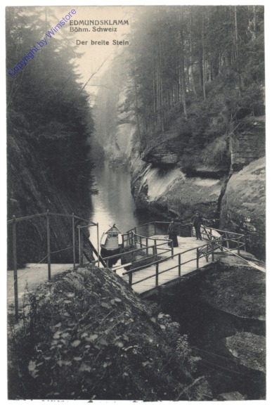 Hrensko (Herrnskretschen), Edmundsklamm, Der breite Stein