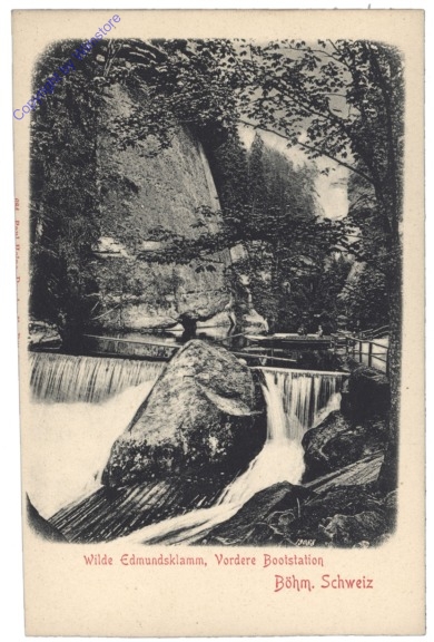 Hrensko (Herrnskretschen), Edmundsklamm, Vordere Bootstation