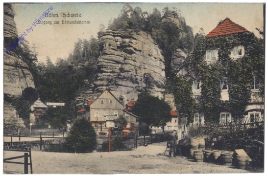 Hrensko (Herrnskretschen), Eingang zur Edmundsklamm