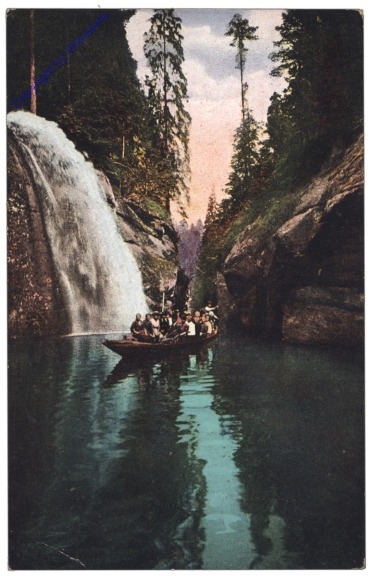 Hrensko (Herrnskretschen), Edmundsklamm, Wasserfall